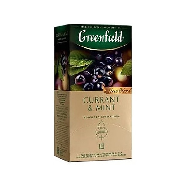 Чай Greenfield Currant Mint черный гранулированный 25 пакетиков